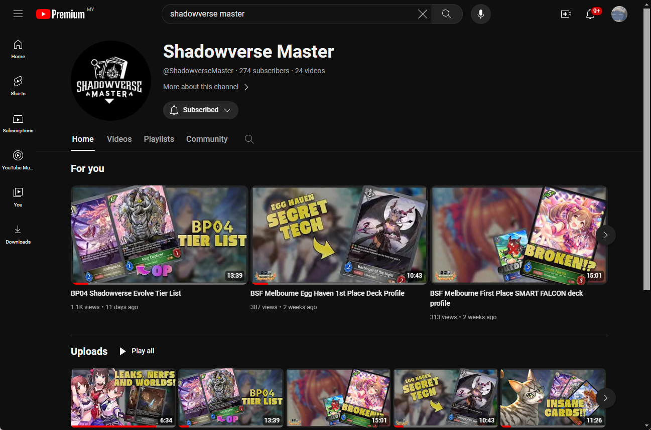 Youtube Channel Screenshot